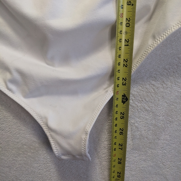 Free People Chic Cream One-Shoulder Bodysuit Feminine Size M - Picture 9 of 9